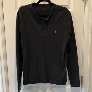 All Saints Black Long Sleeve Tees